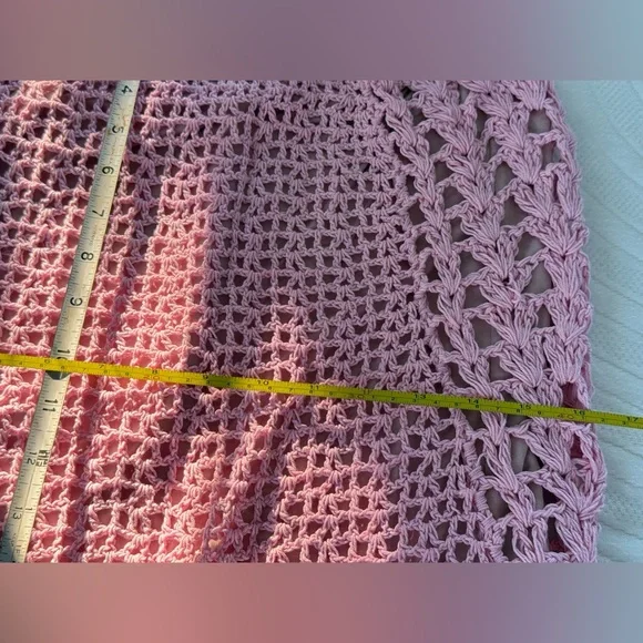 Chasing Unicorns Pink Moon Crochet Midi Skirt, Size S - Picture 14 of 16